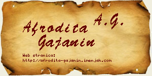 Afrodita Gajanin vizit kartica